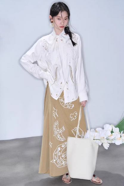 Tulip Embroidery Blouse