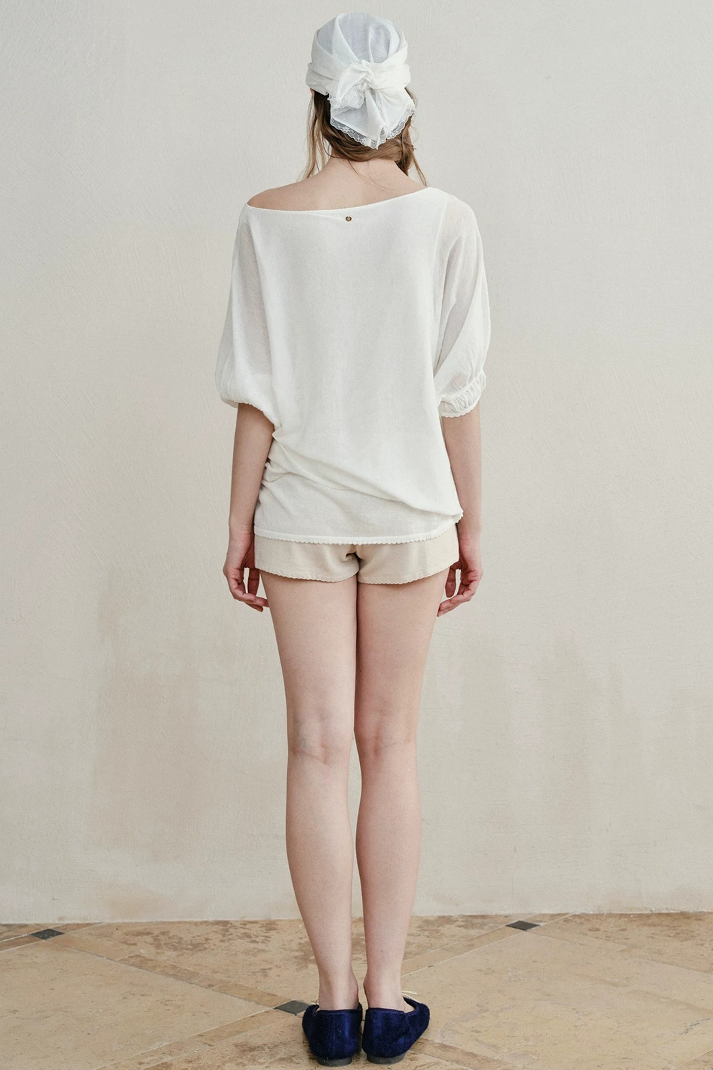 Contrasting Dog-Tooth Lace Shorts