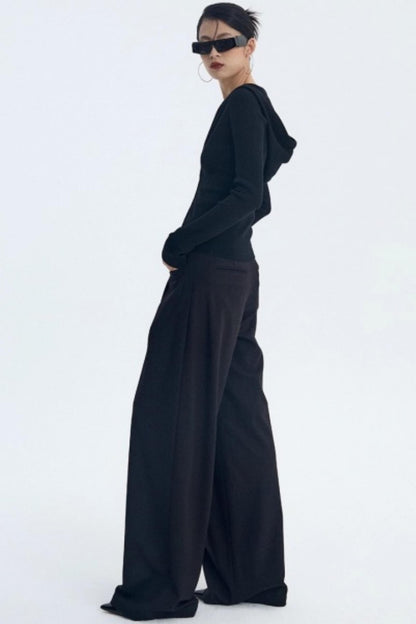 Intellectual Black Pleated Pants