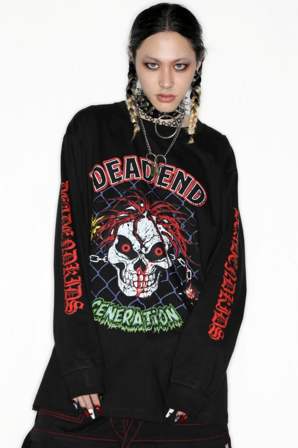 Dark Skull Oversized Top