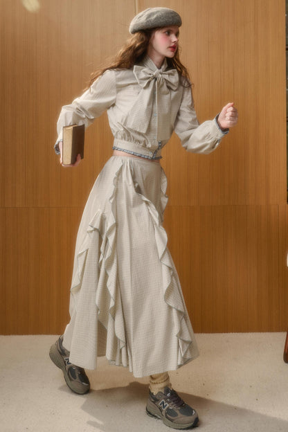 Gentle Wind Cotton Top & Skirt Set-Up