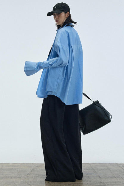 Asymmetrical Black Winter Pants