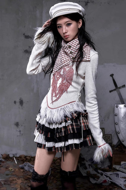 Vintage Rebel Plaid Skirt