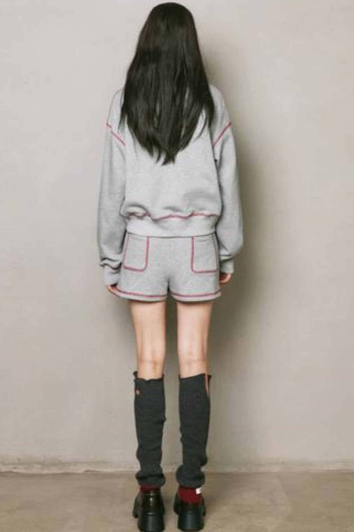 Vintage Gray Sweatshirt & Pants Set-Up