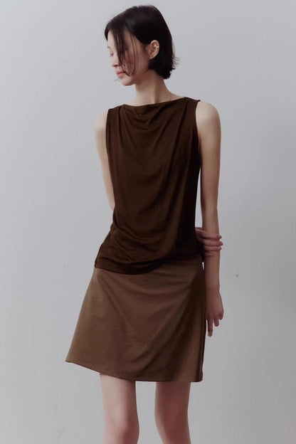 Draped Off-Shoulder Slimming Top
