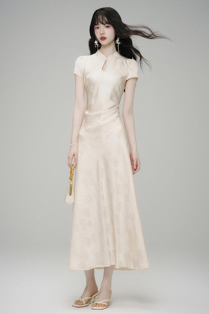 Chic Jacquard Summer Cheongsam Dress