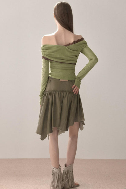 Spicy Irregular Hem Skirt