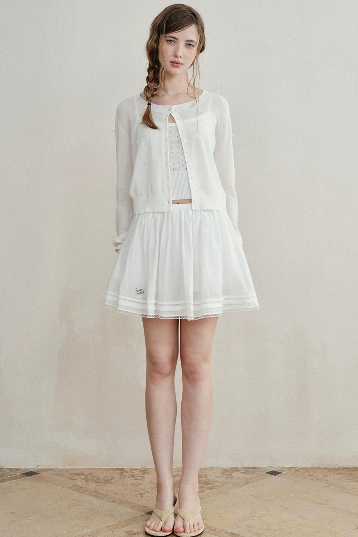 Retro Lace Knitted Vest