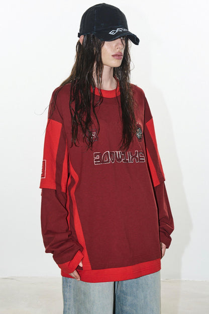 Layered Stripe Jersey T-Shirt