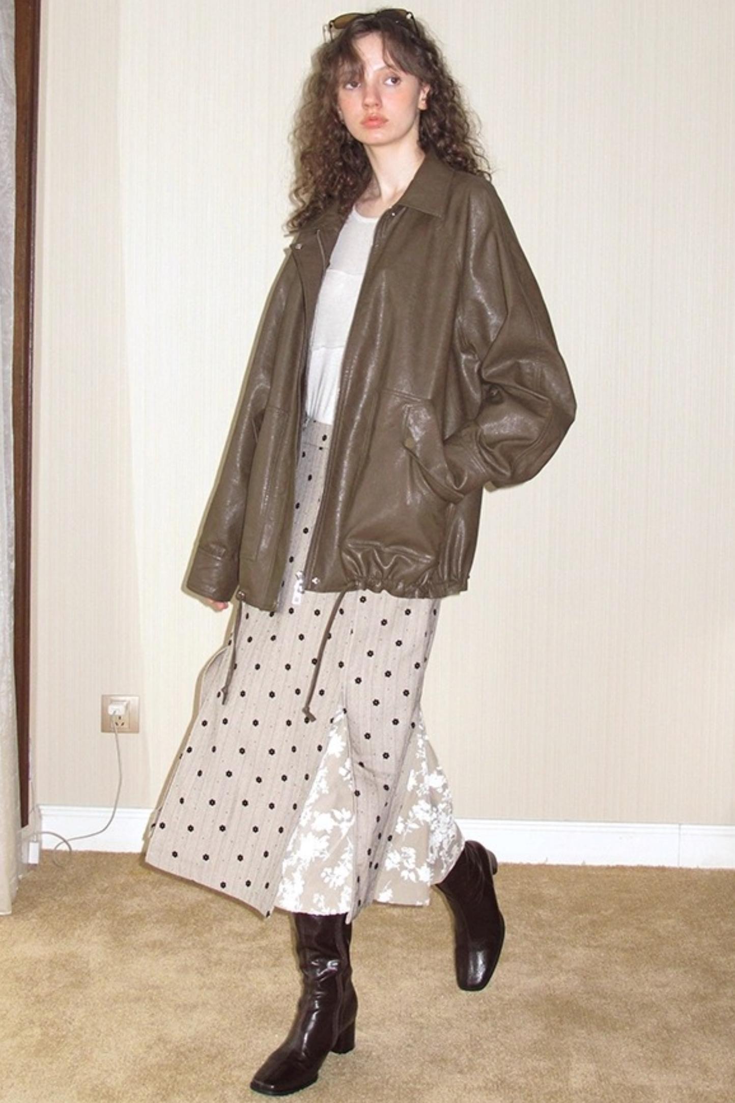 Vintage Matte Coffee Leather Jacket