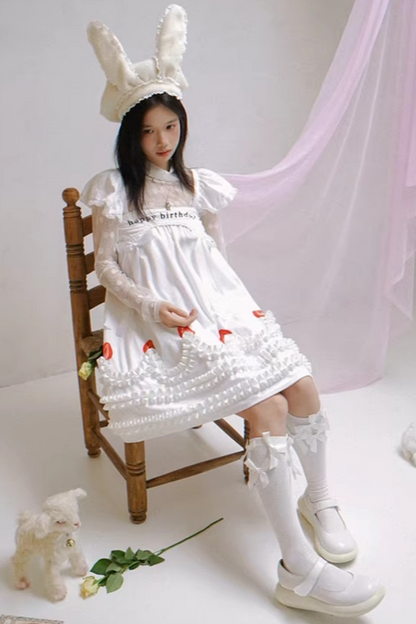 Strawberry Print Skirt Dress