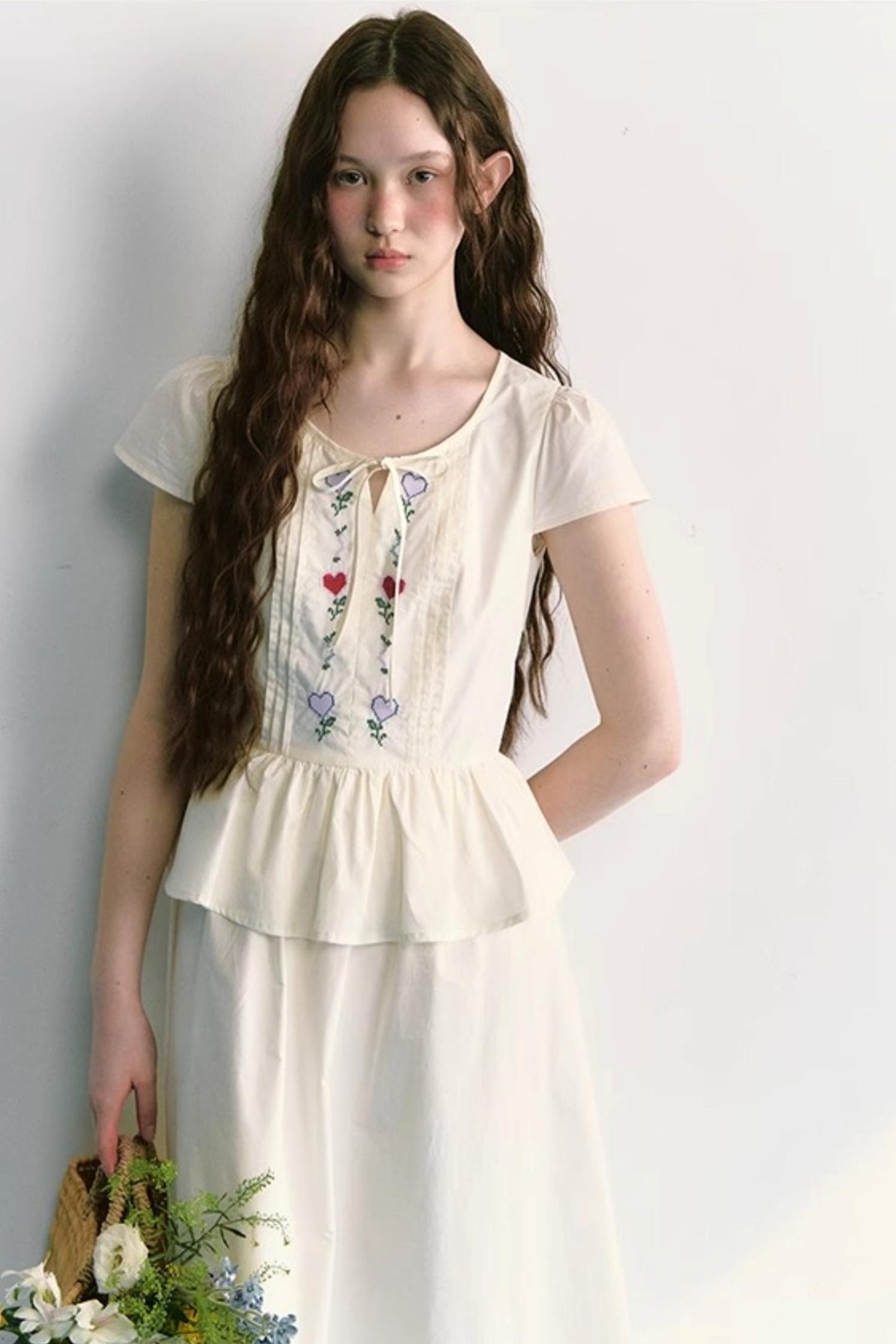 Colorful Embroidered Double-Layer Dress