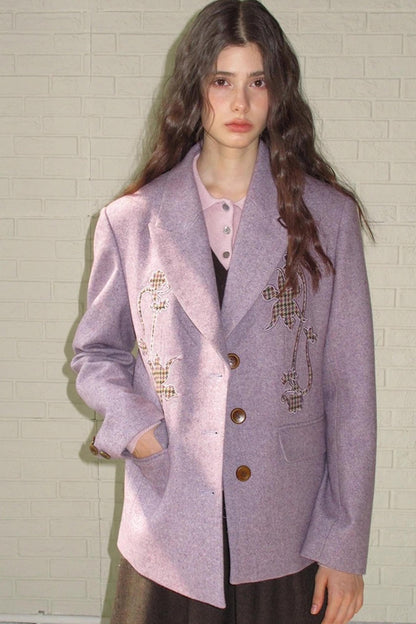 Wool Houndstooth Preppy Suit Skirt Set-Up