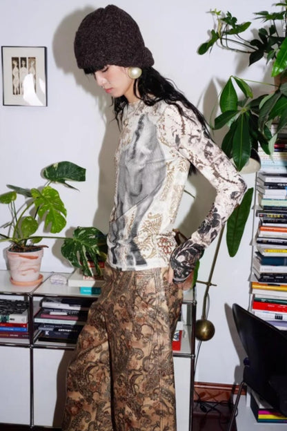 Autumn Niche Printed Sleeve Top