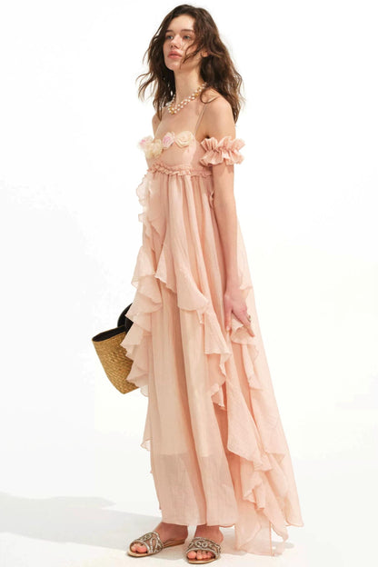 Vintage Tencel Rose Dress