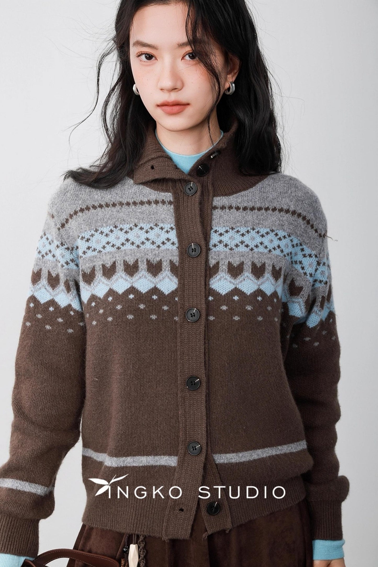 Light Blue Round Neck Sweater