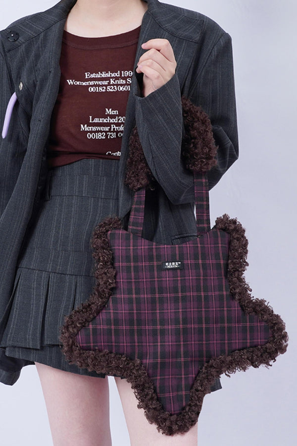 Check Fur Star Shoulder