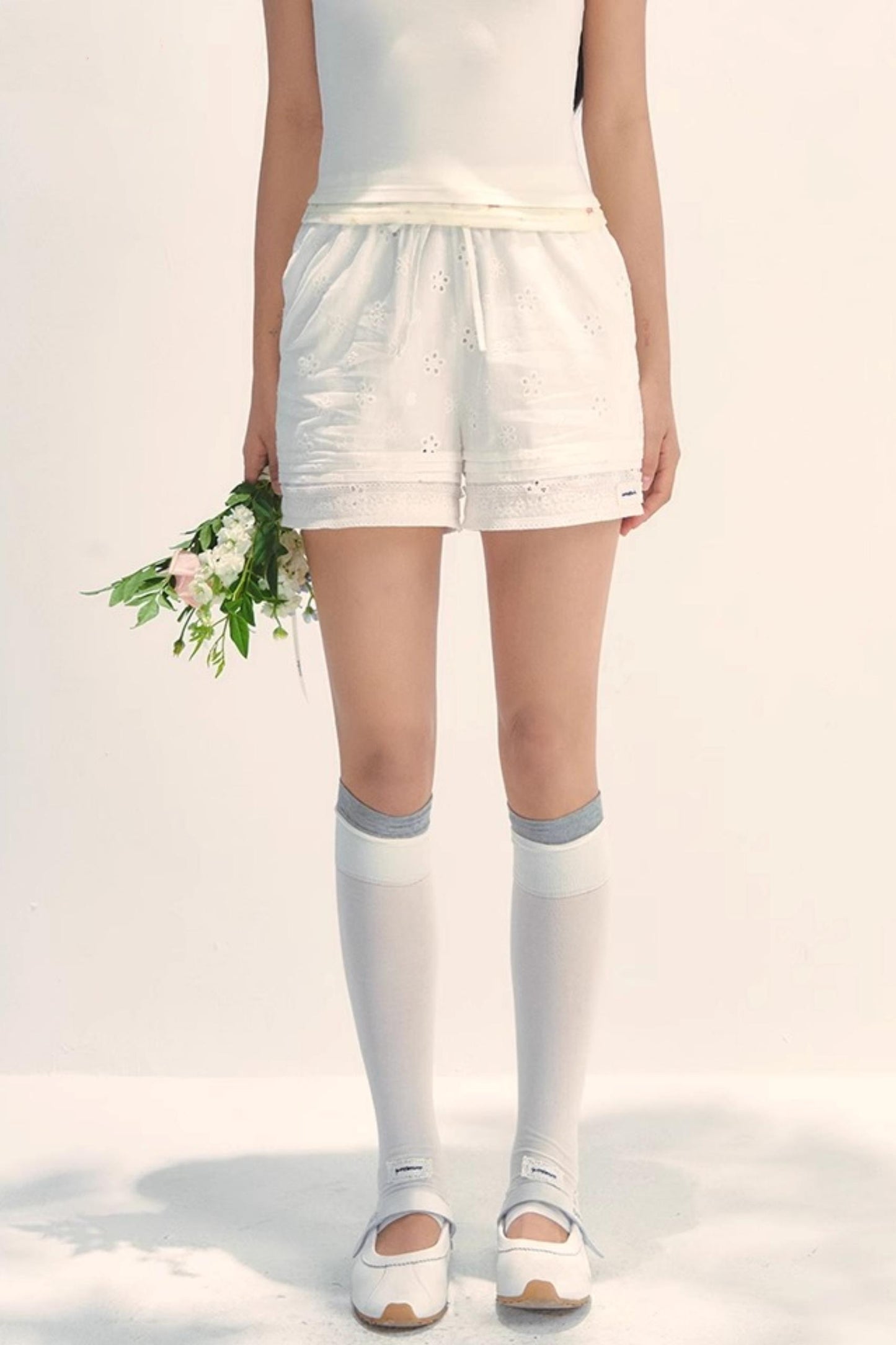 Cool Cotton Embroidery Shorts