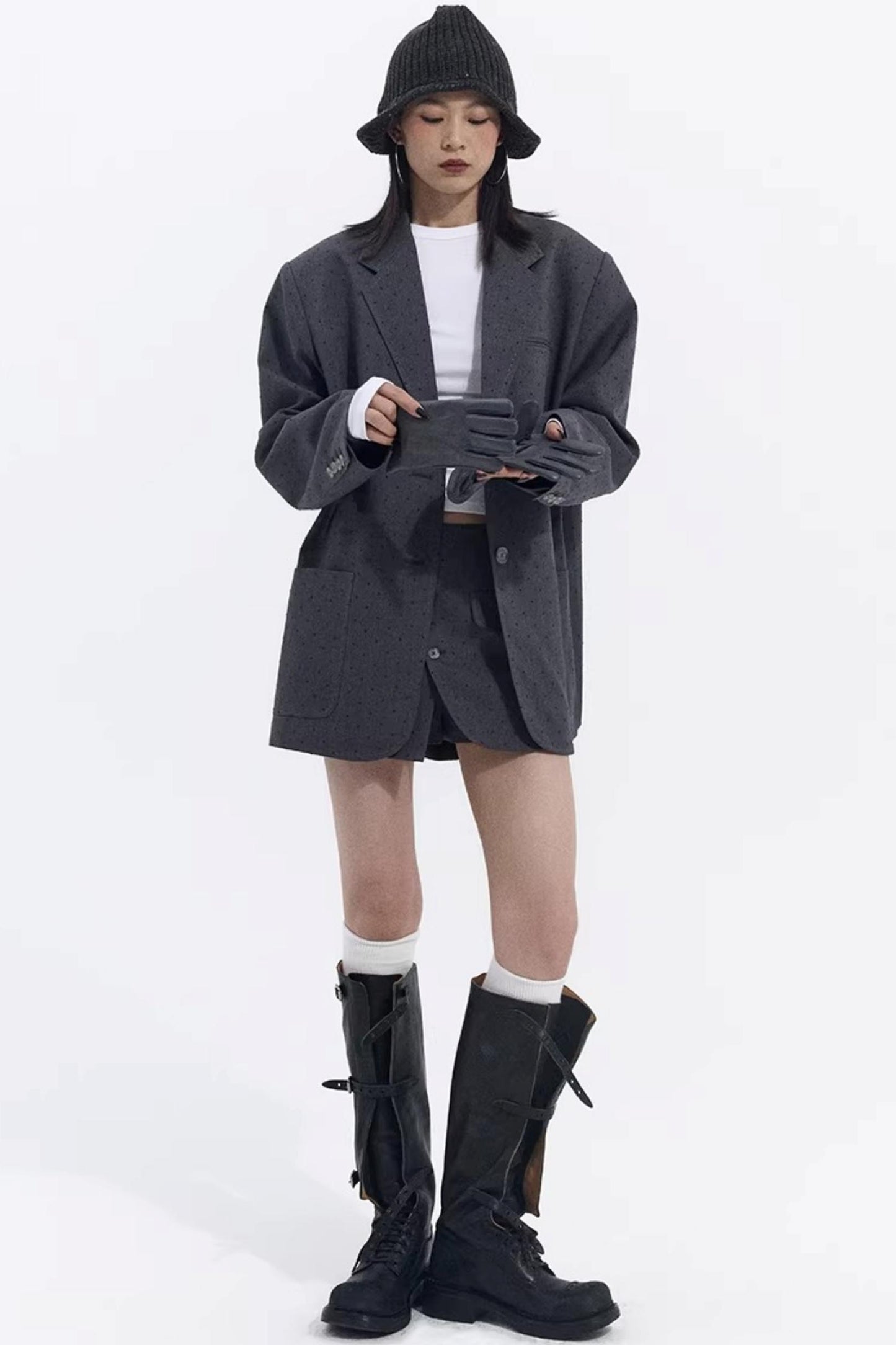 Retro Polka Dot Winter Jacket