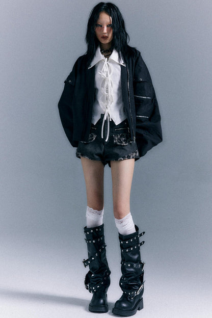 Vintage Oversized Bomber Jacket