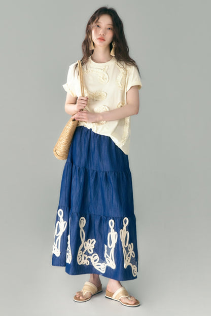 Wind Vines Flower Shell Pendant Vest Set-Up