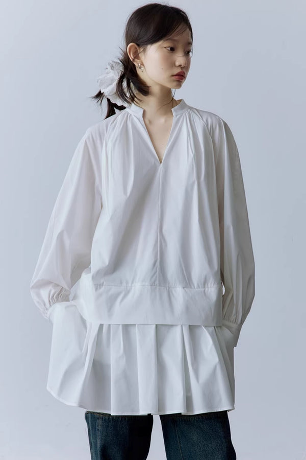 Mist White Cotton Dress