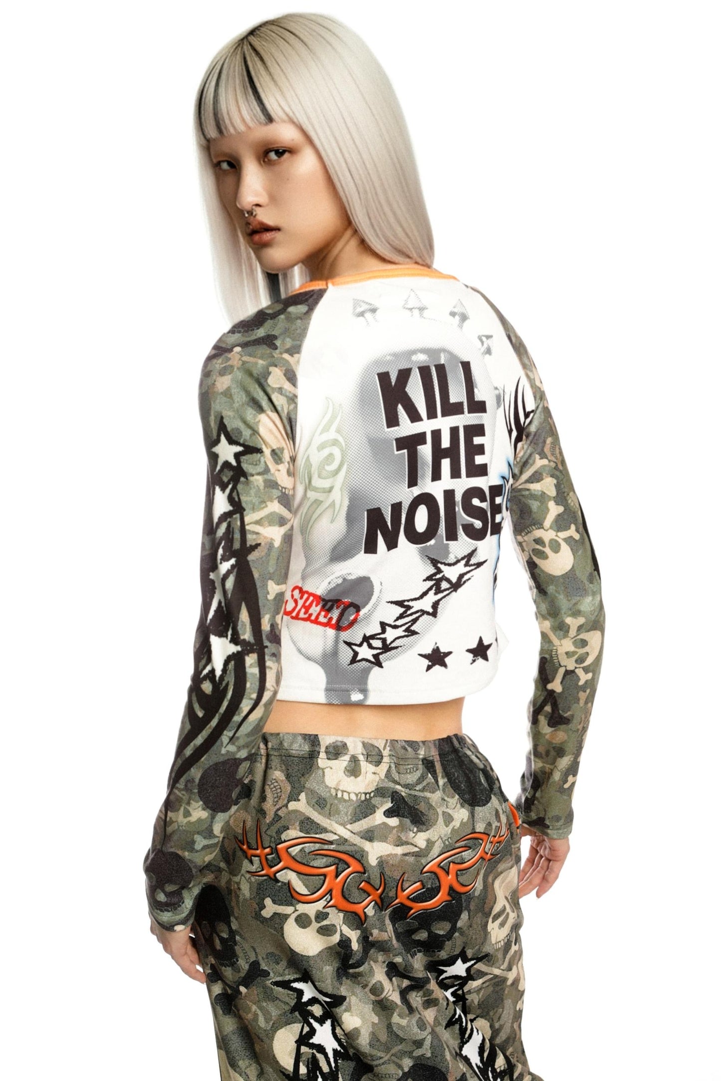 Sweet Printed Raglan Top