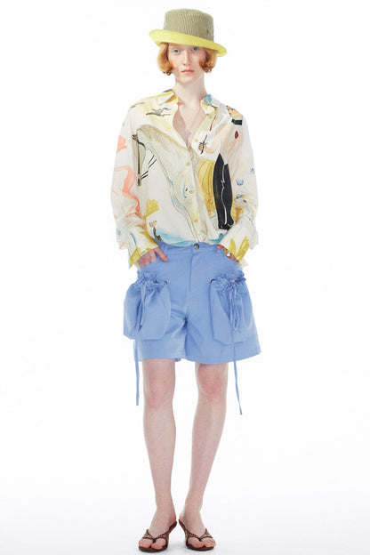 Sky Blue Straight Leg Pants