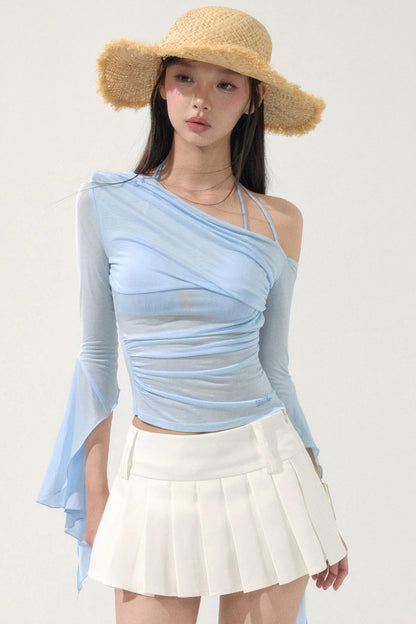 Retro Pleated Short Skirt