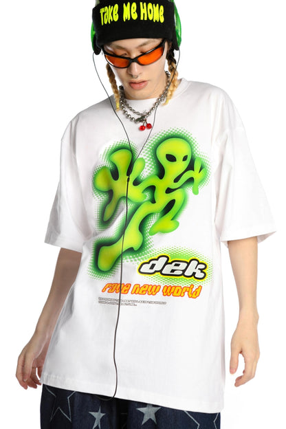 Retro Alien Streetwear Oberteil 