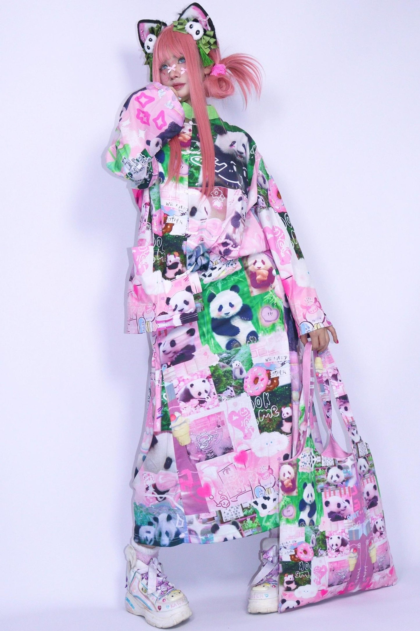 Panda Collage Printed Tang Top