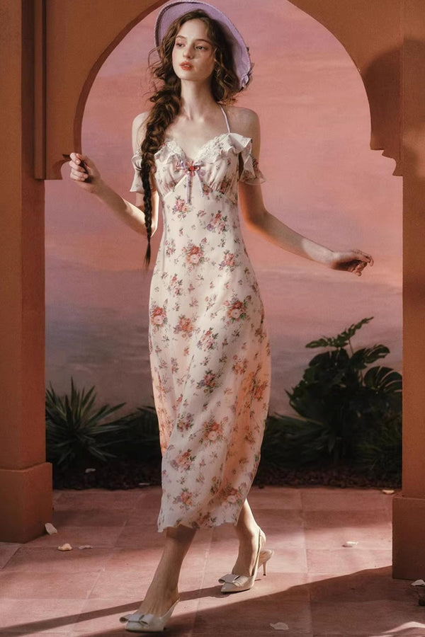 Starry Wisteria Lace Dress