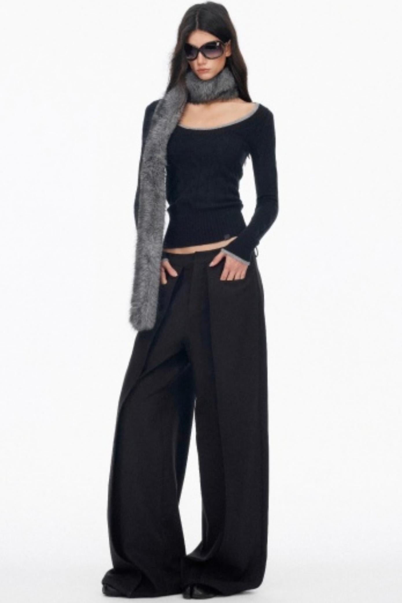 Luxury Pleated Draped Pants