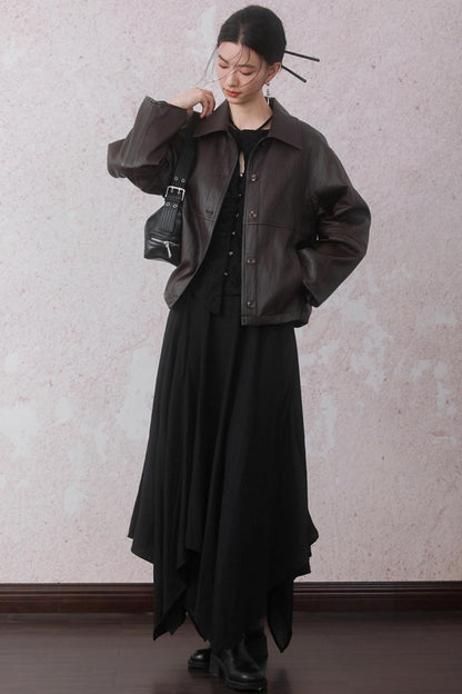 Caramel Coffee Leather Jacket