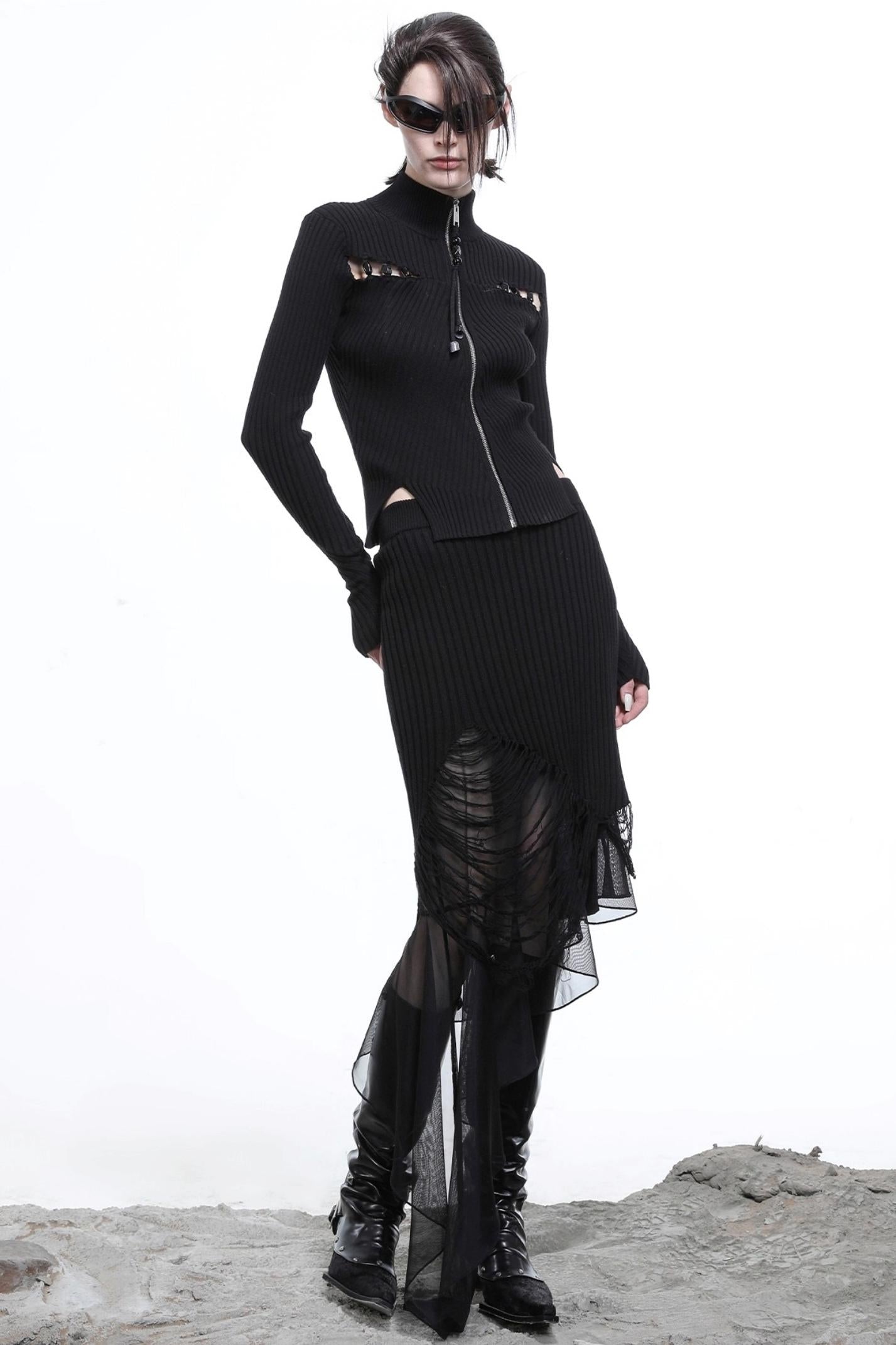 Heart Beaded Sweater Cardigan