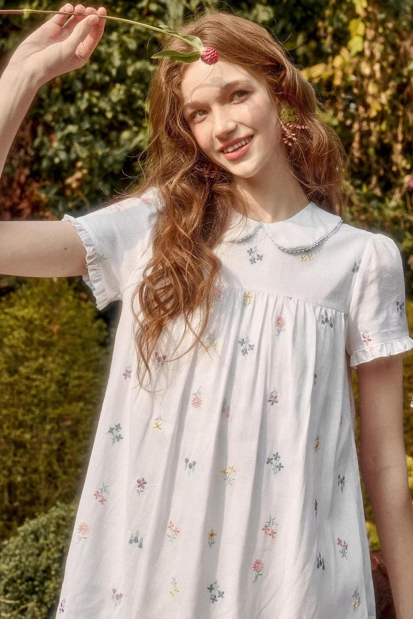 Milky Way Embroidery Linen Shirt Set-Up