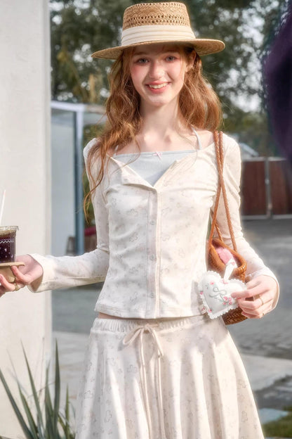 Galaxy Hand-Painted Cardigan Set-Up