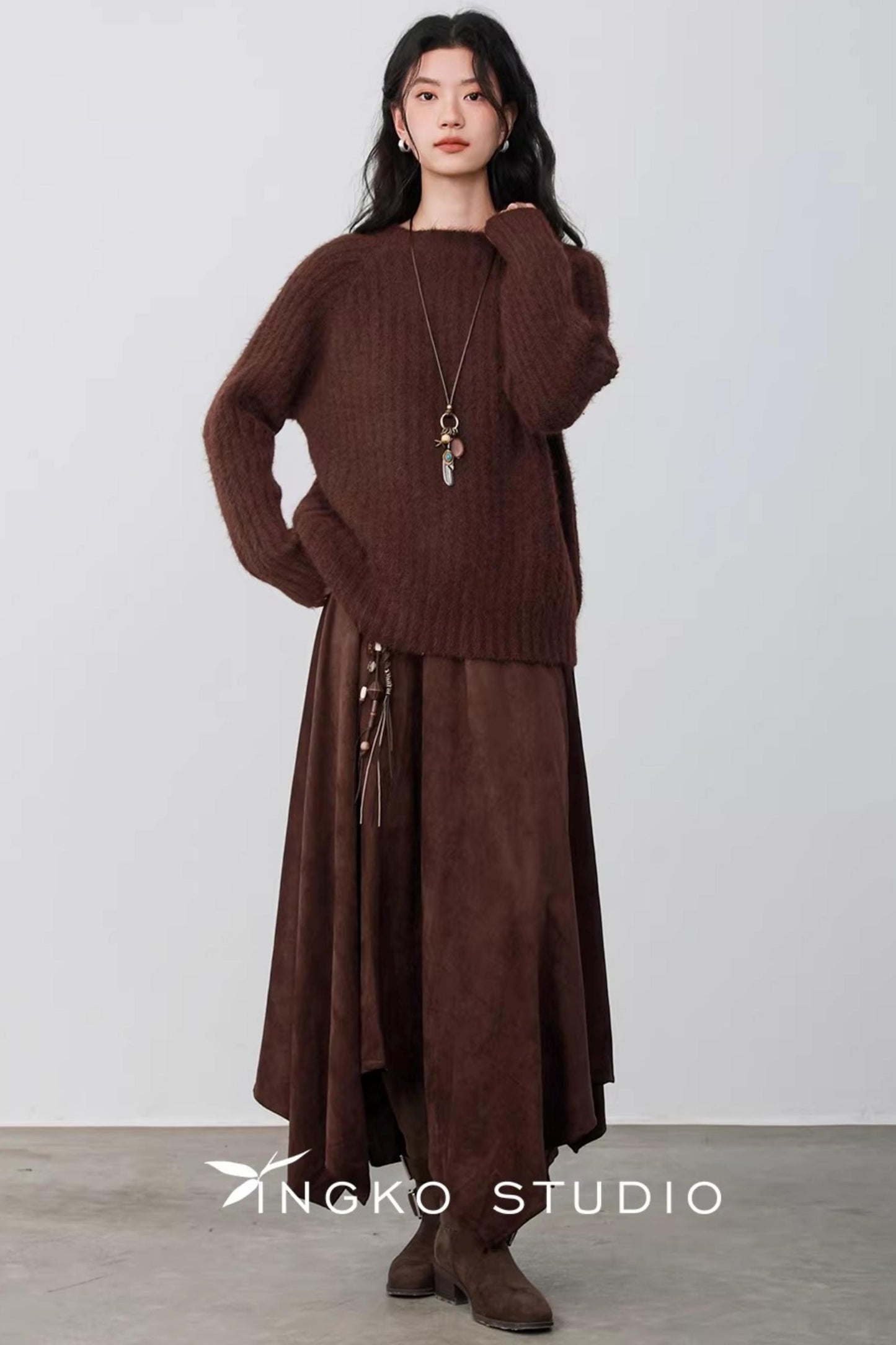 Hollow Cocoa Hood Sweater