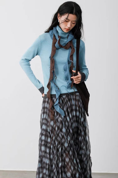 Misty Blue Latte Scarf