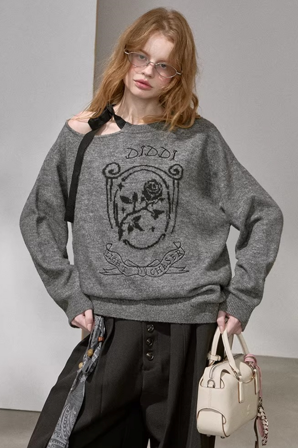 Knitted Plaid Sweater Set-Up