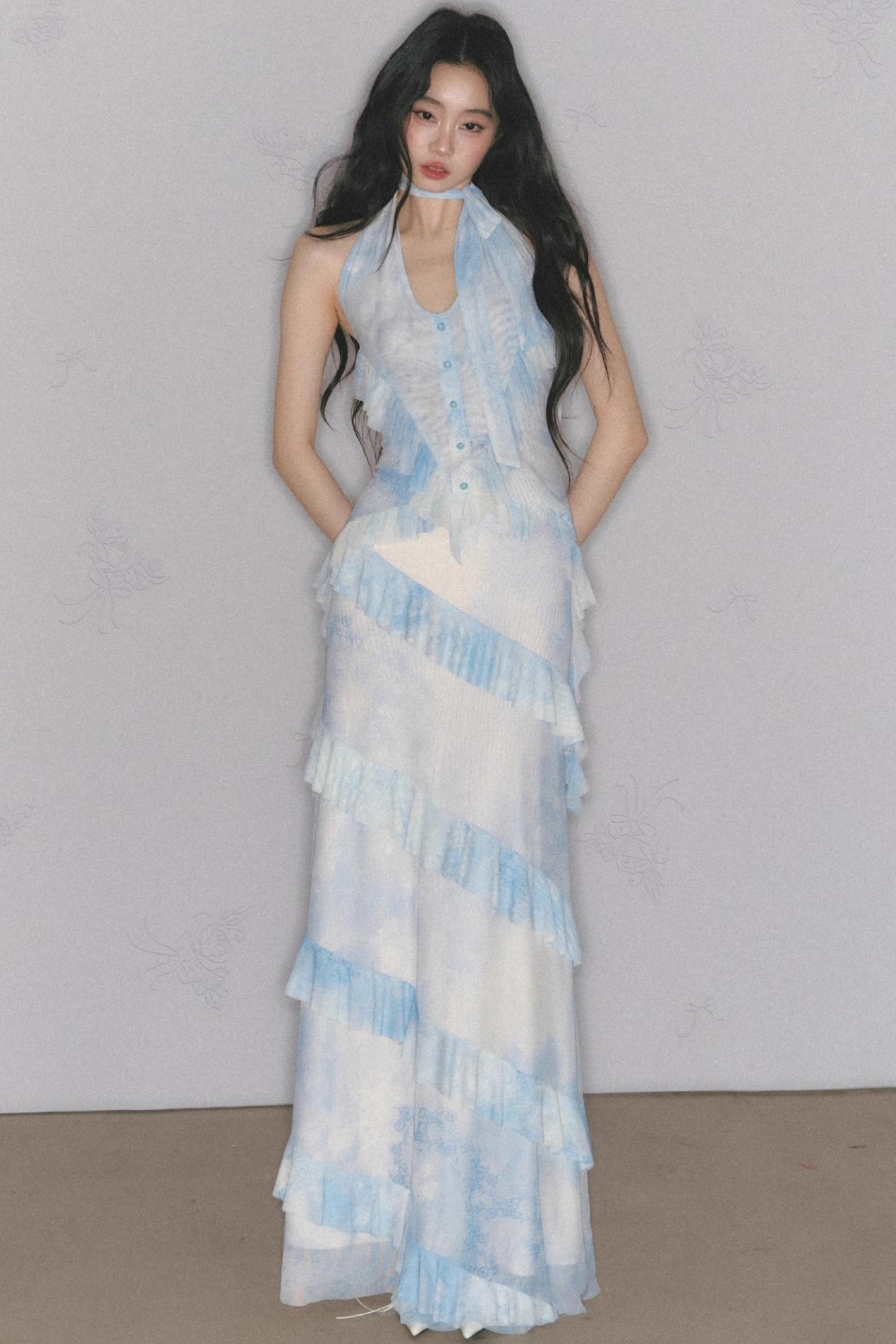 Sea Mint Halter Skirt Set-Up