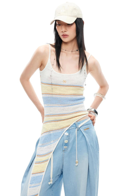 Loop Yarn Striped Camisole