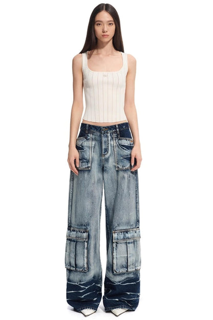 Hollow Knitted Slimming Camisole Top