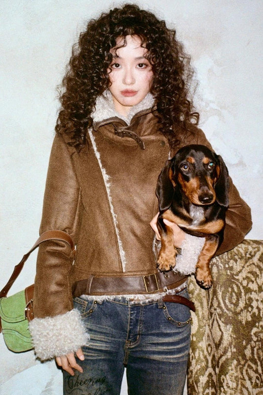 Warm Brown Suede Jacket