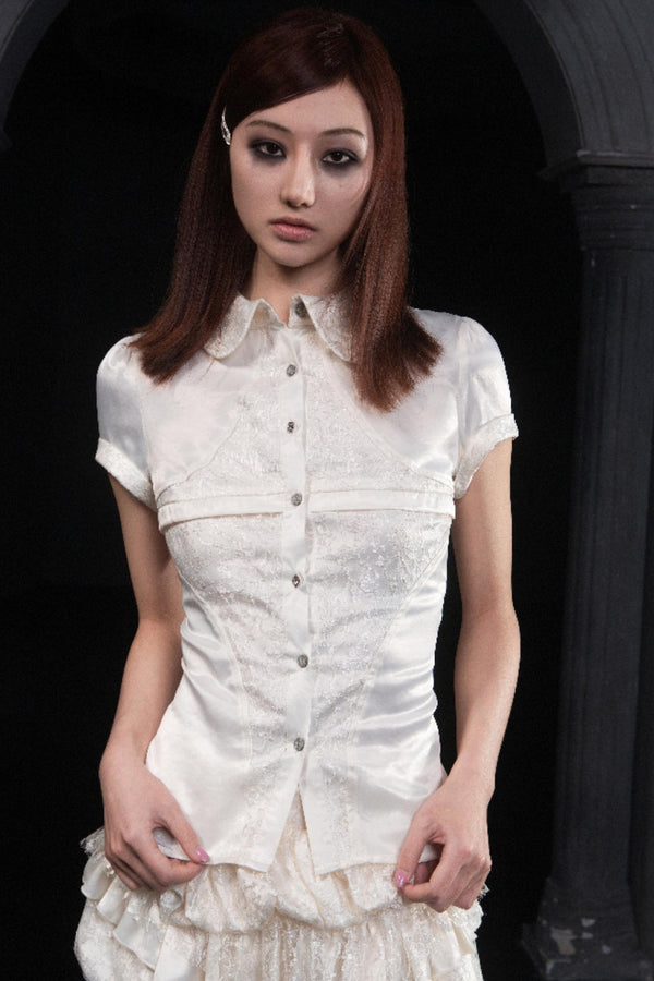 Satin Lace Doll Blouse
