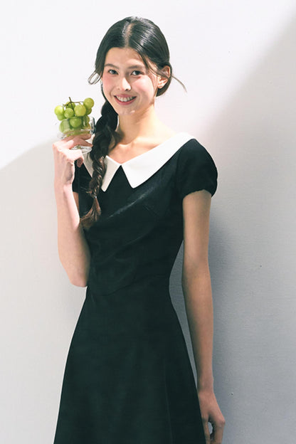 Vintage Doll Collar Midi Dress