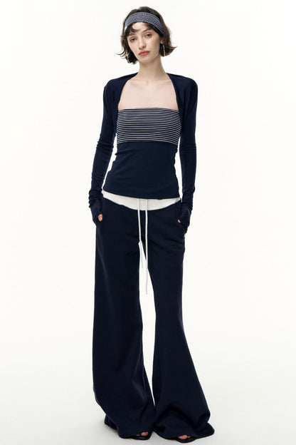 Virtual Striped Short Skirt Set-Up