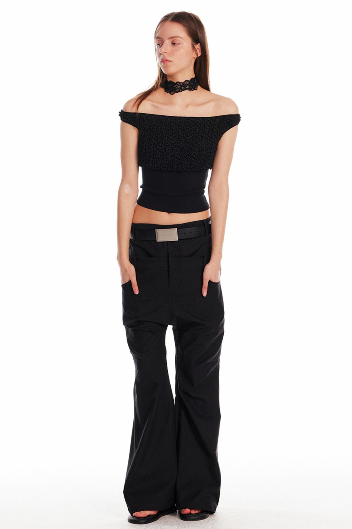 Chic One-Shoulder Silk Blouse