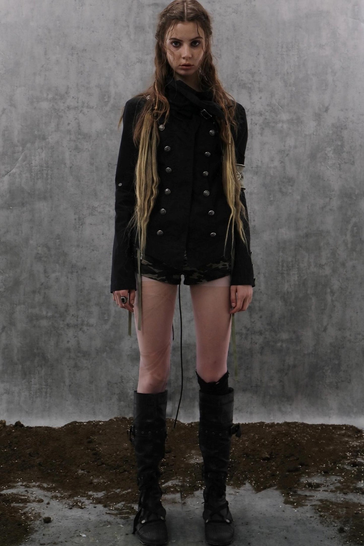 Detachable Sleeve Turtleneck Windproof Jacket