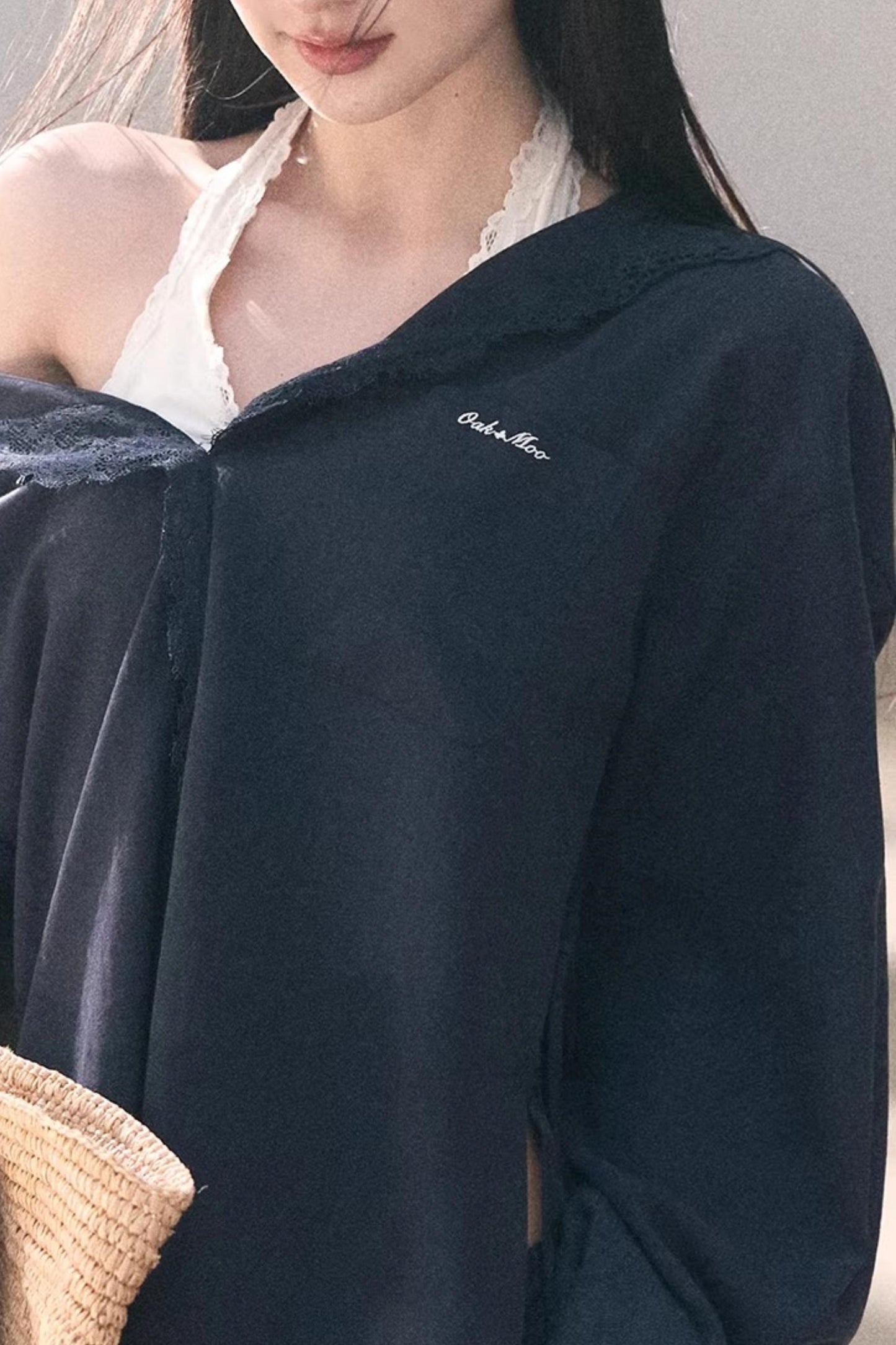 Lace-Trimmed Halter Neck Camisole